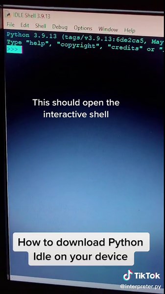 How to download and use Python IDLE on your device #coding #computersciencecareer #computersciencebaddies #computingstudent #computingforever #retrocomputing #whatiscoding #problemsolver #analystlife #csharp #python #youtube #tiktok #codingtiktoks #codingtiktok #computersciencecareer #codinglife #programming