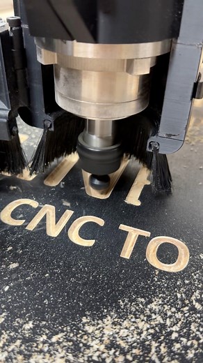 First carve on the new Redline CNC controller. I also have the Redlien spindle on here as well.I'm carving the Redline CNC and the Onefinity CNC Logos on this piece of baltic birch plywood that has a black water based stain on the surface. This is really just a test carve, but will find a nice place to live on the wall above the Onefinity. @redlinecncofficial @onefinitycncofficial #cnc #carving #machining #cnccarving #spindle | Making At Home | Facebook