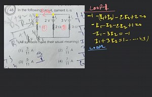 In the following circuit, current / 3 is (All symbols have thei... | Filo