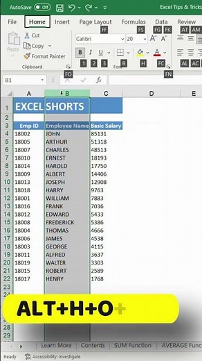 How to Hide Column in Microsoft Excel