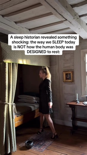 1. He said that before the industrial era, nobody slept 8 hours in one block. People slept in two parts: they went to bed after sunset, woke up around midnight, stayed awake for 1–2 hours, then went back to sleep. This “split sleep” was normal for thousands of years. But when factories appeared in the 19th century, society forced everyone into one long sleep window — and the body never fully adapted. He said the modern schedule confuses the brain: it doesn’t understand when it should rest and wh