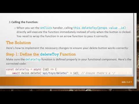 Understanding the delete Button in ReactJS