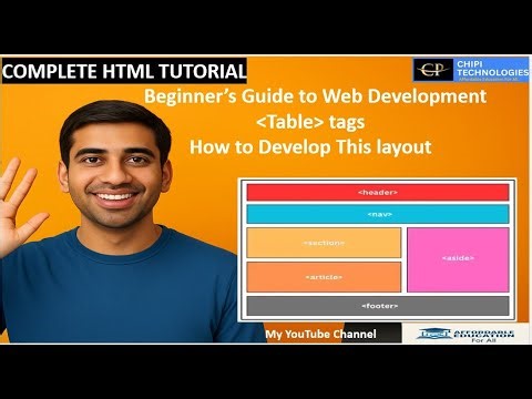 HTML Tutorial - Create a Real-life Web Page Layout 2 - Table - ChiPi Technologies