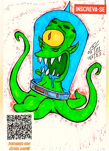 ALIENÍGENAS DE.SIMPSONS #simpsons #alien #halloween #arts #viral #shorts #planet #invasion #by #the