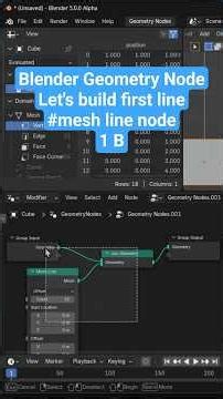 #Blender #geometrynodes #tutorial #shorts how to use #Mesh_Line | Beginner Short Tutorial 1b