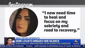 Pop star Demi Lovato breaks her silence in an @instagram post, saying, "I look forward to the day where I can say I came out on the other side." gma.abc/2vmzXJQ | Good Morning America