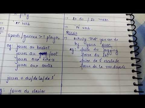 Learn French - Jouer v/s Faire