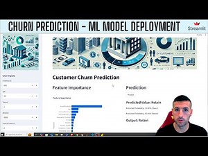 Streamlit App for Predicting Customer Churn | Live Predictions with Pretrained Python ML Model
