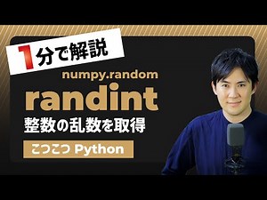 【こつこつPython】Pythonで整数の乱数を取得する方法｜numpy.random.randint