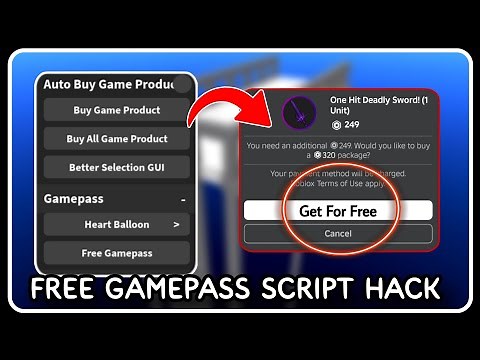[ FE ] Free Gamepass Script Hack - ROBLOX SCRIPTS - Unlock All Gamepass in Game