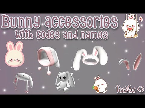 CODES FOR CUTE BUNNY ACCESSORIES!! (with names and Robux) Roblox Bloxburg and Brookhaven