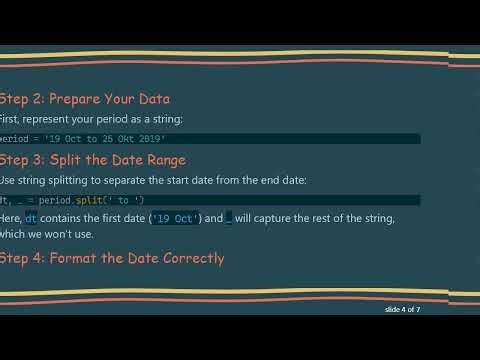 Extracting a Single Date from a Date Range String with Python