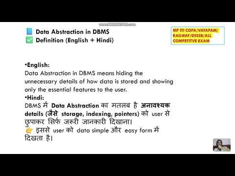 Data Abstraction in DBMS