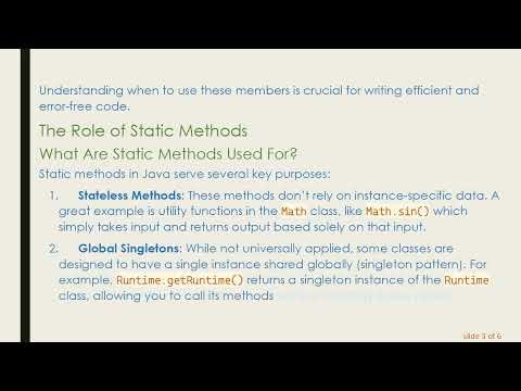 Understanding Static vs Instance Members in Java