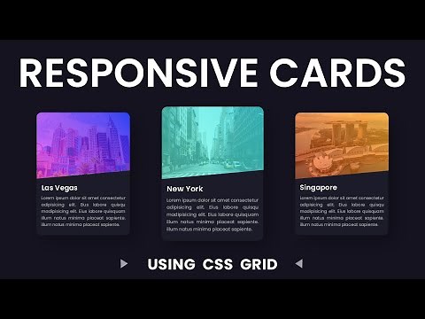 Responsive Cards Using CSS Grids