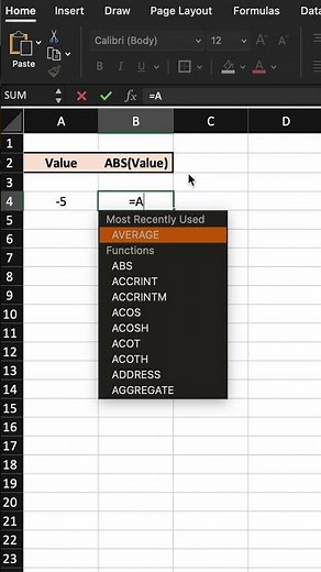 ABS Function | ABS() | Microsoft Excel
