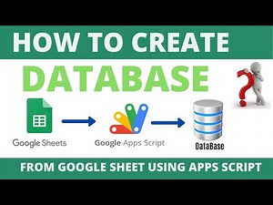 Create database from Google Sheet using Apps Script | Save data from google sheet into a database
