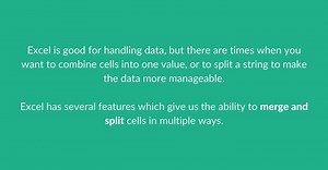 How to Merge Cells and Split Cells in Excel