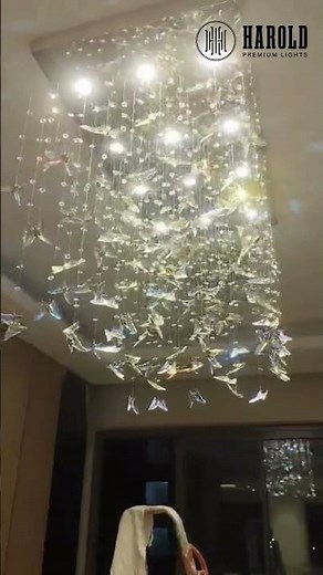 Butterfly Crystal Pendant | 100% Customizable Designer Pendant Lighting | Harold Electricals