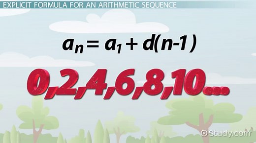 Explicit Formulas & Examples for Arithmetic & Geometric Sequences