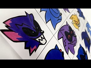 Drawing SCARY SONIC .EXE health icons MODS ( FRIDAY NIGHT FUNKIN' )