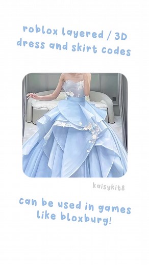 layered / 3d skirts and dresses codes and links! for roblox & bloxburg! check out my yt channel for more! :)#kaisykit8 #robloxskirts #robloxdresses #layeredclothing #robloxlayeredclothing #roblox3dclothing #fyp #roblox #robloxedit #robloxfyp #princess #NatWestWhatYouWaitingFor