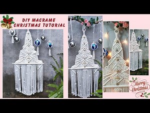 DIY Macrame Christmas Decoration #11, How to Macrame Christmas Tree tutorial by TNARTNCRAFTS