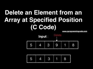 Delete an element from an Array at specified position - C Code