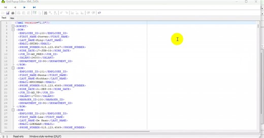 Oracle APEX APEX DATA PARSER Example Read Excel, CSV, or JSON Files Easily Part - 4 (Parse XML file data) In this tutorial, you’ll learn how to parse Excel or CSV files in Oracle APEX using the powerful built-in package APEX_DATA_PARSER. We’ll walk through how to upload a file, extract its data, and display it in an interactive report — all with just a few lines of PL/SQL! 👉 Perfect for APEX developers who want to handle file uploads efficiently without external tools. 💡 Topics covered: Upload