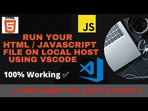 Run Your HTML and JavaScript File on a Live Local Host Server Using VsCode || Short and Simple