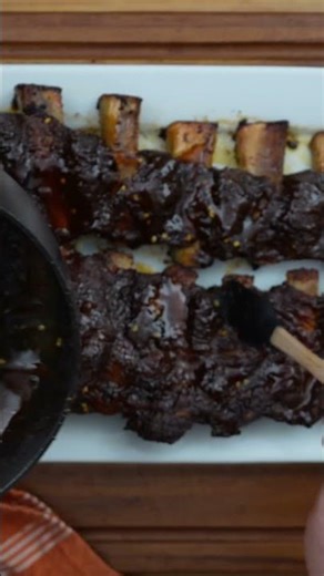 Sweet & Spicy Hot Honey Beef Ribs Fall Off the Bone Oven Ribs in 60 Seconds