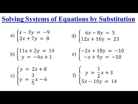 Substitution Method - Solving Systems of Equations
