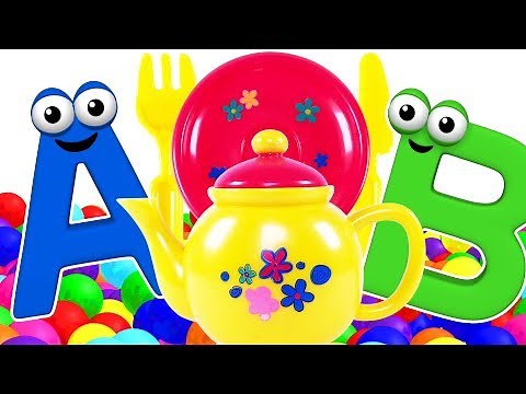 ABC Alphabet Songs Collection with Tea Set Toys for Children | Teach ABCs, Colors & Nursery Rhymes