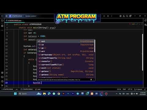 How to build an ATM program in java.