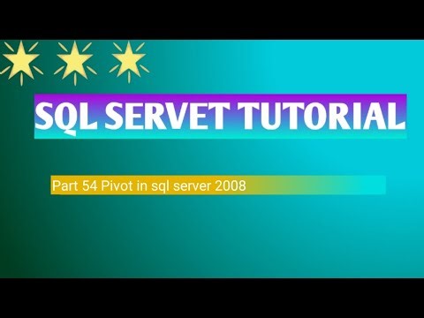 Part 54 Pivot in sql server 2008