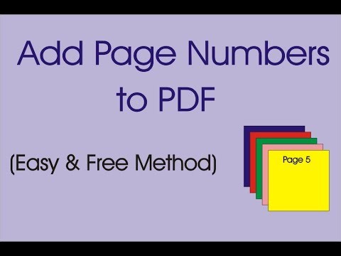 How to Add Page Numbers to PDF file Easy & Free Method