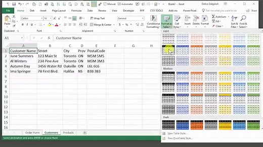 How to Create Excel Order Form