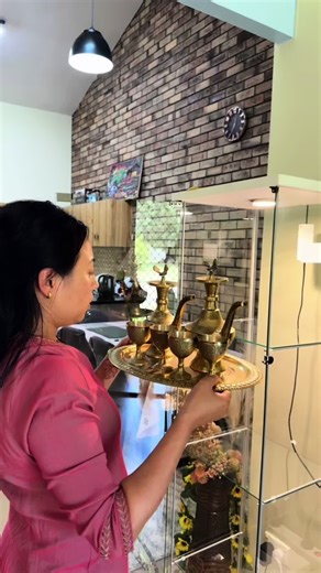 Decorating Our Glass Cabinet with Love and Joy