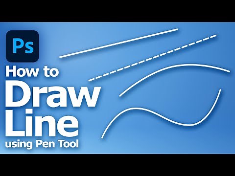 How to draw straight line and curved line in Photoshop using Pen Tool with shortcut