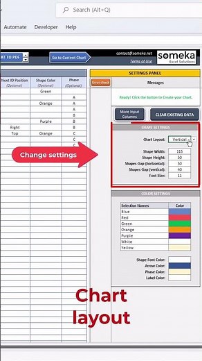 Automatic Flowchart Maker in Excel in 60 Seconds | Project Management Tool #shorts