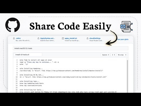 how to create Gists in GitHub (Share Code Snippets)