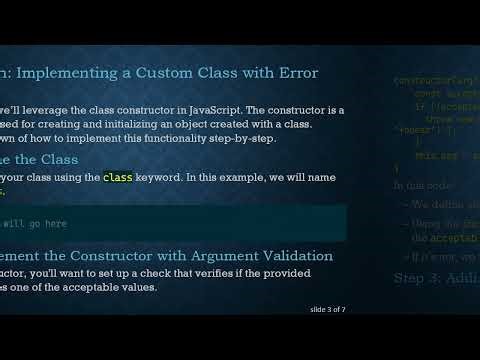 Creating a JavaScript Class with Custom Error Messages