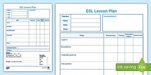 ESL Lesson Plan Template