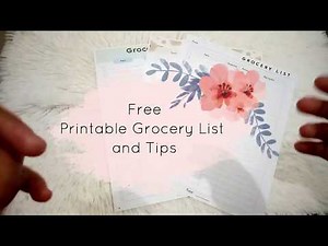 Free Printable Grocery List and Tips