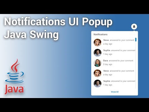 Notifications UI Popup using Java Swing - GlassPane Popup