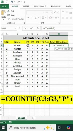 📊 Excel COUNTIF Formula – Count Cells with Conditions in Seconds!
