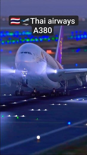 Thai Airways A380 Powerful Takeoff from Bangkok! 🇹🇭✈️🌇 #shorts