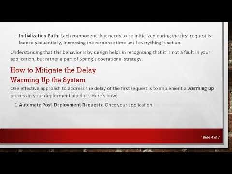 Understanding the First Request Delay in Spring Rest Services