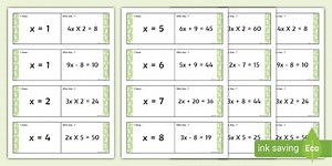 Algebra Loop Cards