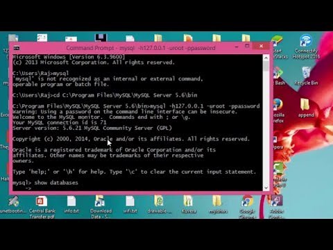 1. How To Open MySql Server Using Command Prompt || Mysql And Command Prompt Tutorial